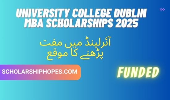 University College Dublin MBA Scholarships 2025 (FUNDED)
